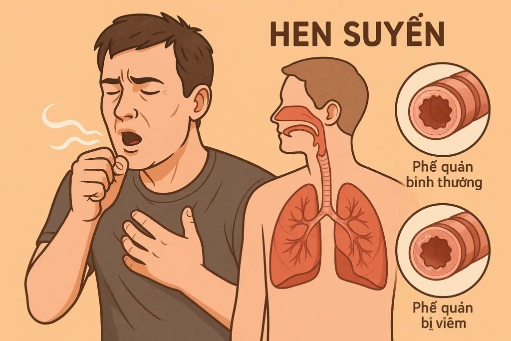 Triệu chứng hen hào hống