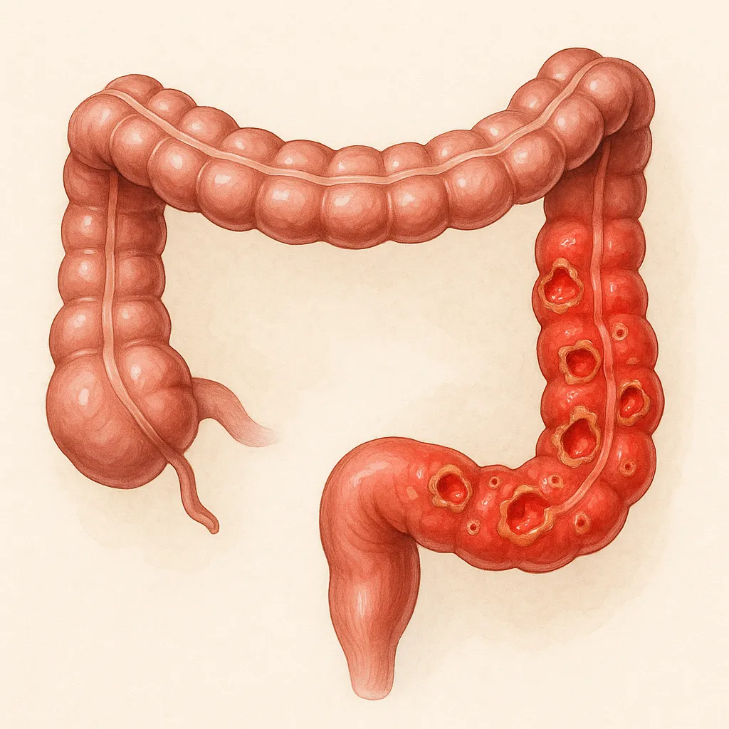Viêm loét đại tràng - niêm mạc ruột già bị tổn thương